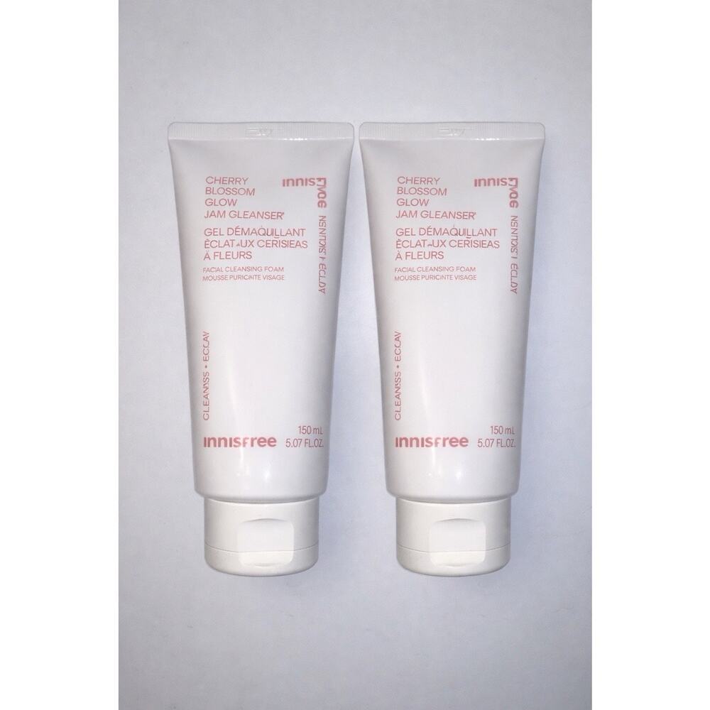Innisfree Cherry Blossom Cleansing Foam Face Wash 2 Pack 5.07oz K-Beauty New